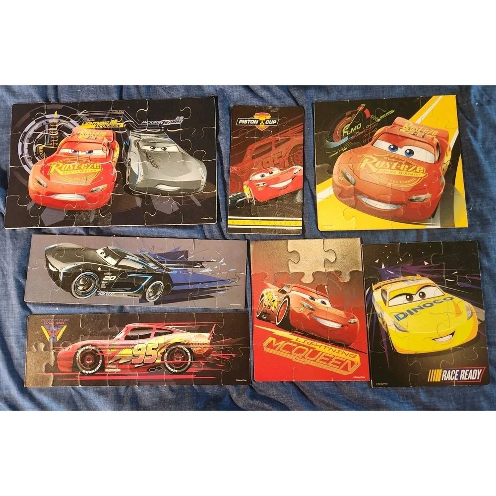 Cars Puzzle Set - Red, Yellow, Black